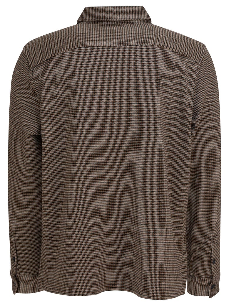 brown cotton blend shirt by Selfnex