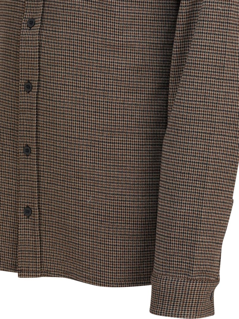 brown cotton blend shirt by Selfnex