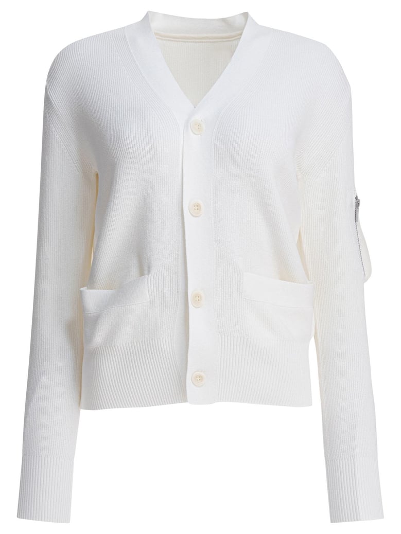 white cotton blend knitwear by Selfnex