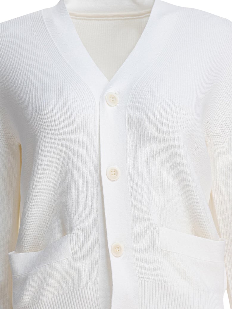 white cotton blend knitwear by Selfnex
