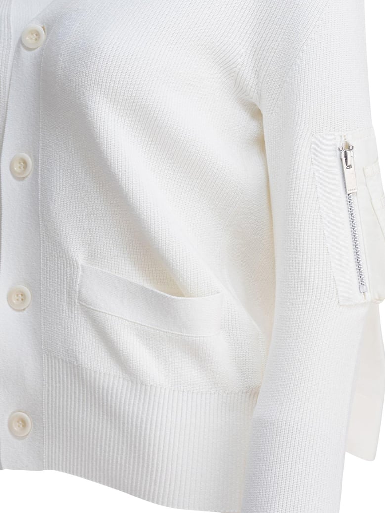 white cotton blend knitwear by Selfnex