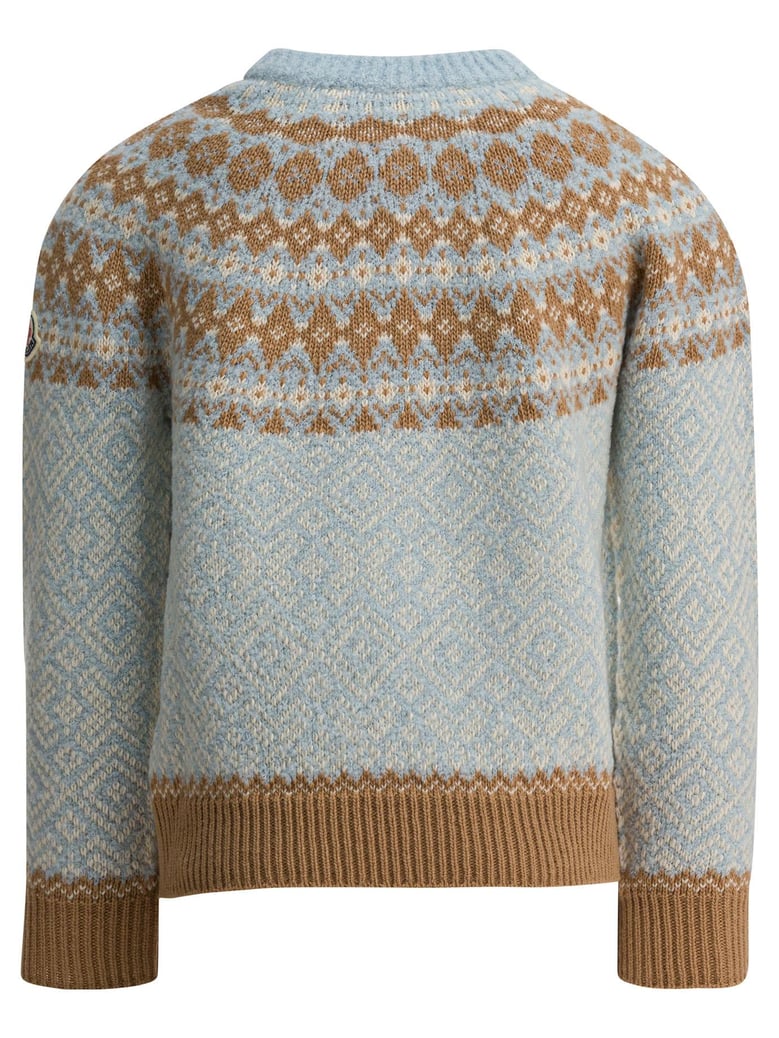 light blue wool blend knitwear by Selfnex