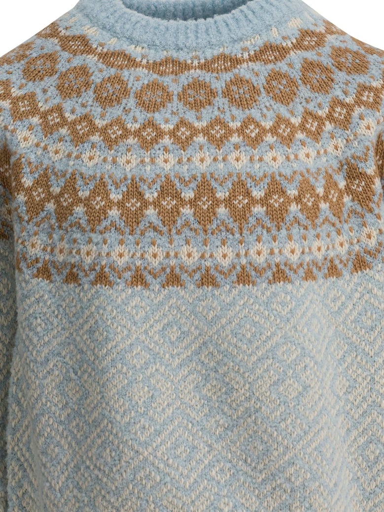 light blue wool blend knitwear by Selfnex