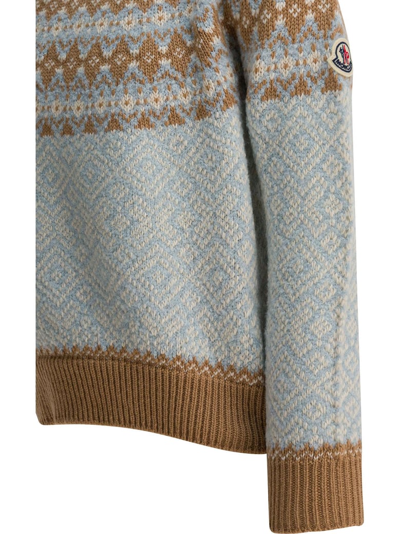 light blue wool blend knitwear by Selfnex