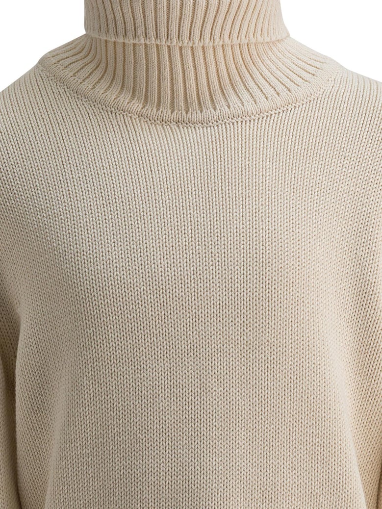 white cotton blend knitwear by Selfnex