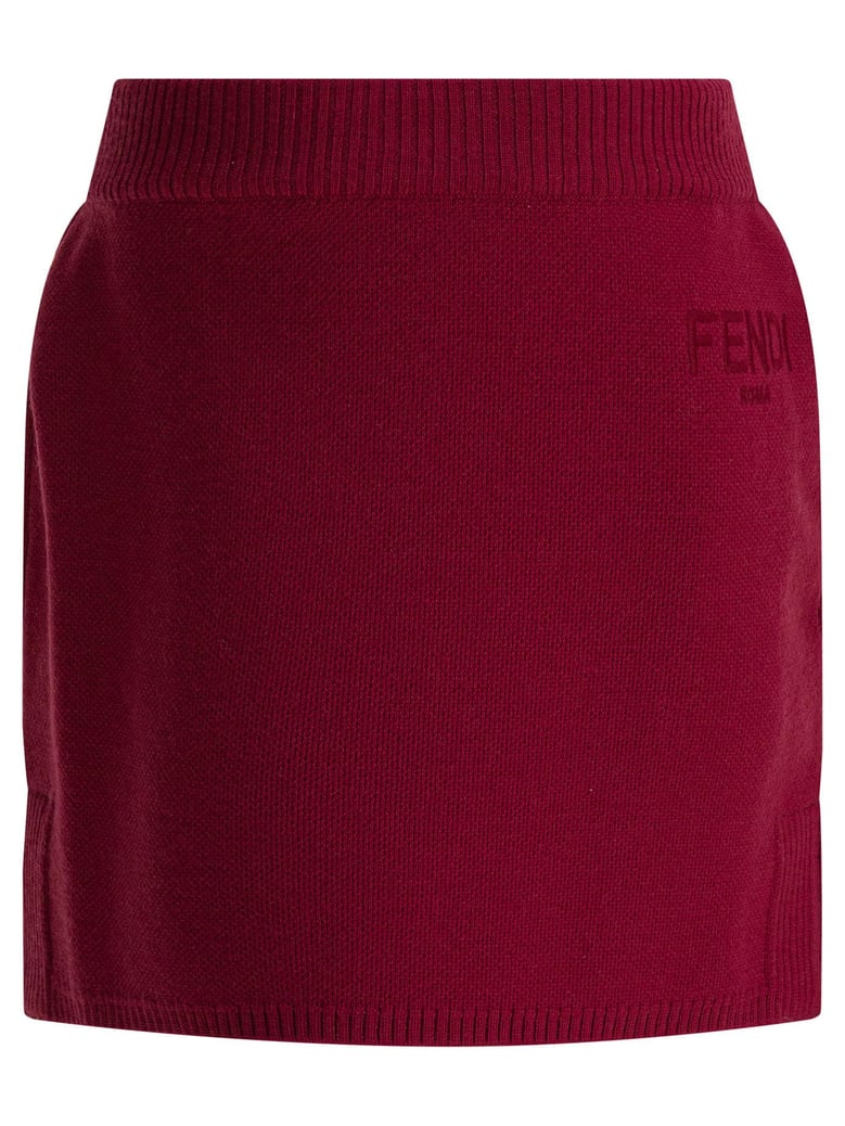 bordeaux wool skirt by Selfnex