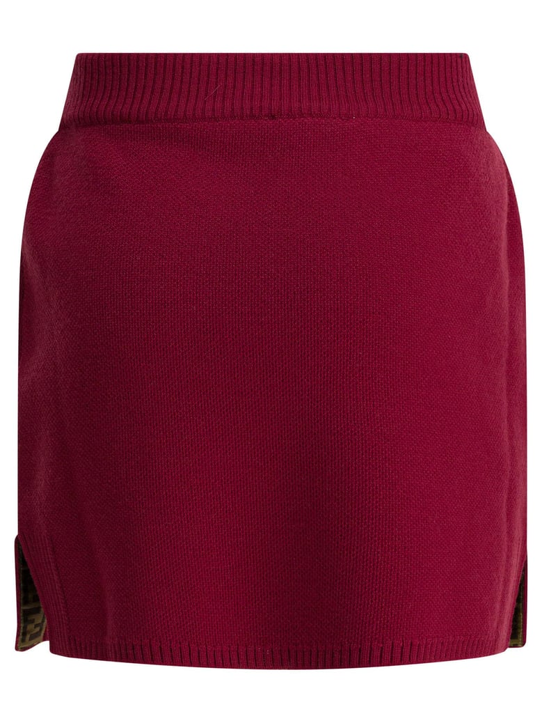 bordeaux wool skirt by Selfnex