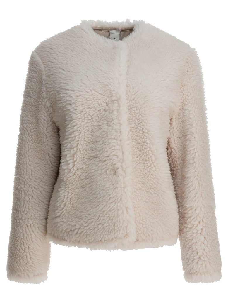 beige calfskin jacket by Selfnex