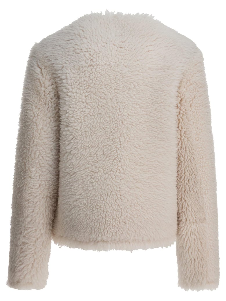 beige calfskin jacket by Selfnex