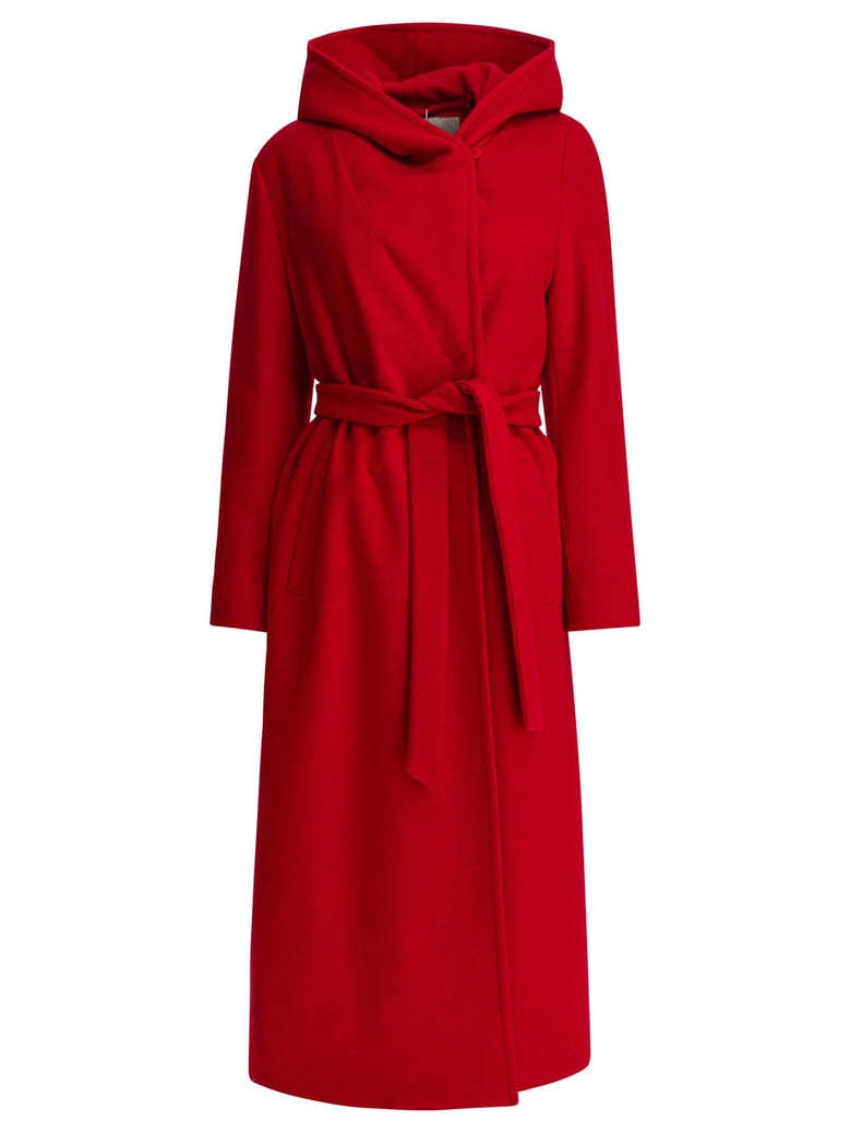 red wool blend jacket by Selfnex