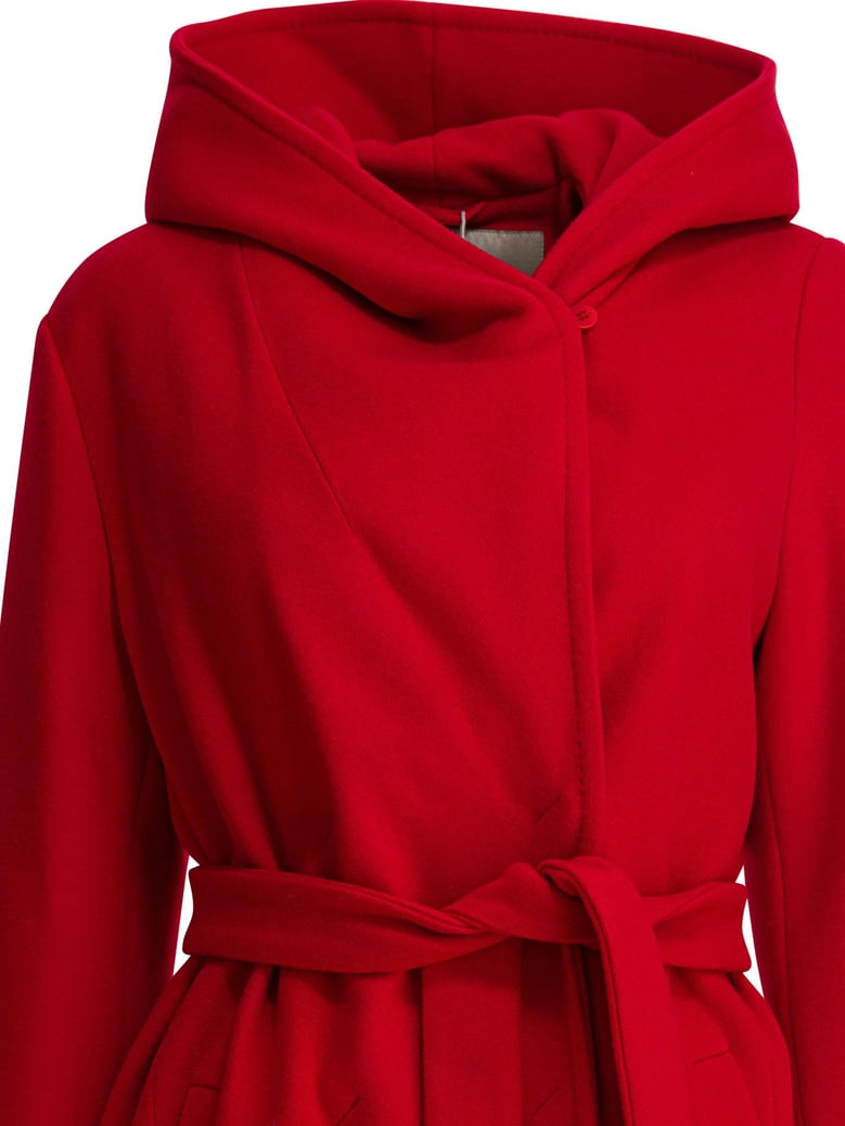 red wool blend jacket by Selfnex