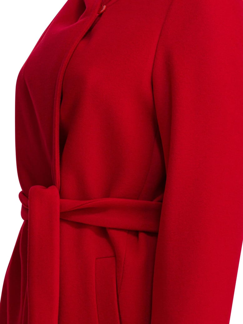red wool blend jacket by Selfnex