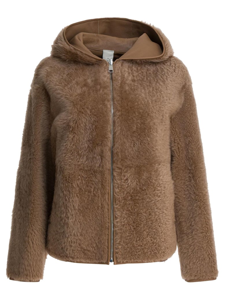 brown calfskin jacket by Selfnex
