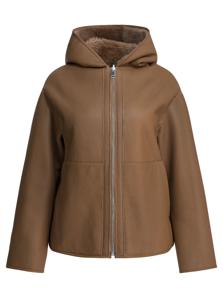 brown calfskin jacket by Selfnex