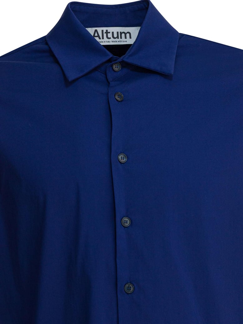 navy cotton blend shirt by Selfnex