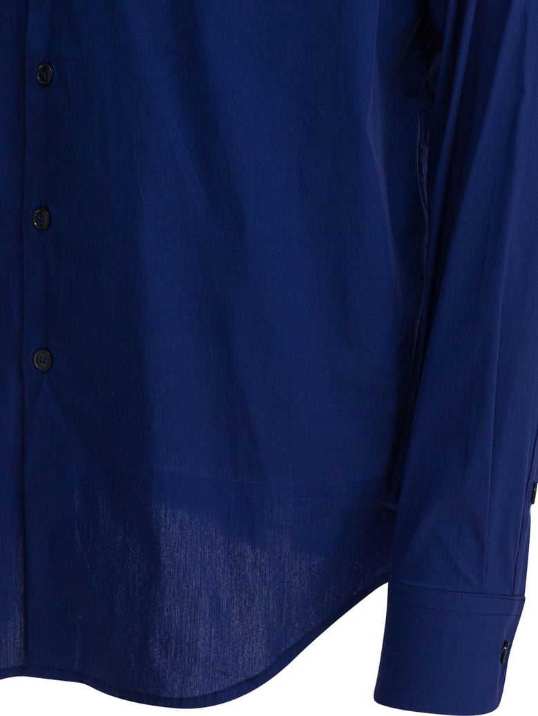 navy cotton blend shirt by Selfnex