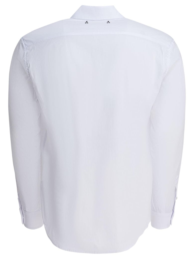 white cotton blend shirt by Selfnex
