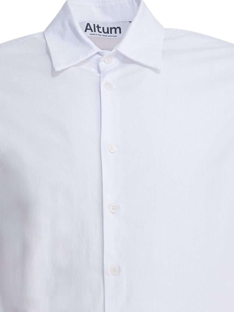 white cotton blend shirt by Selfnex