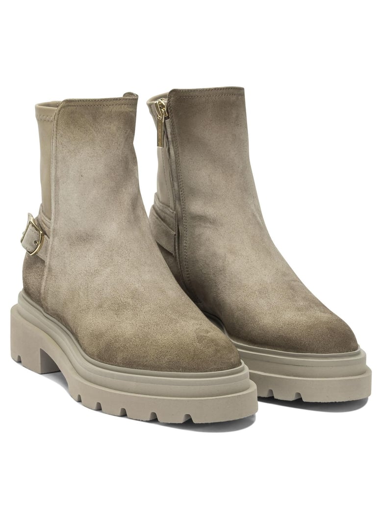 brown suede ankle boots by Selfnex