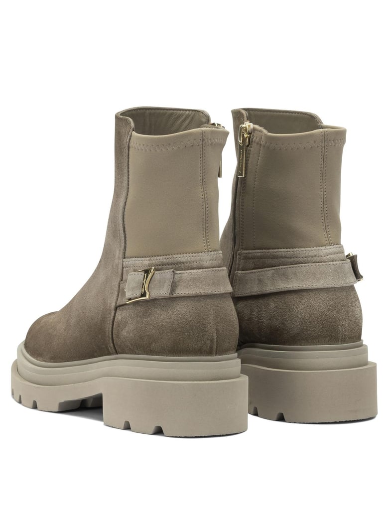 brown suede ankle boots by Selfnex