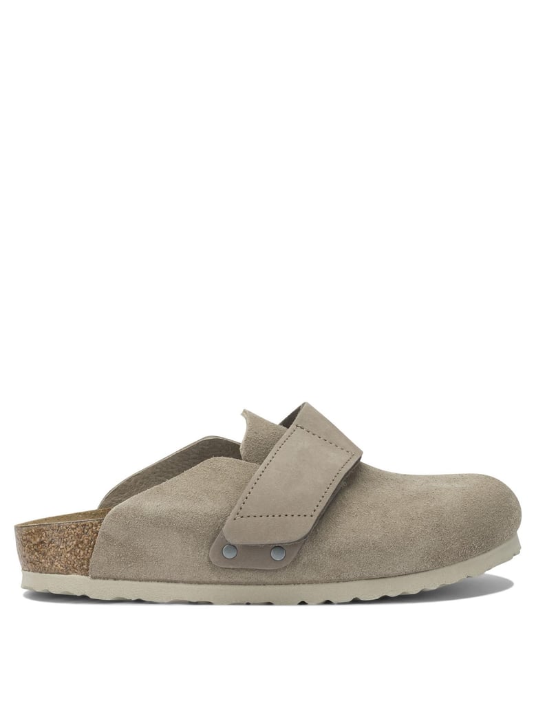 taupe leather sandals by Selfnex