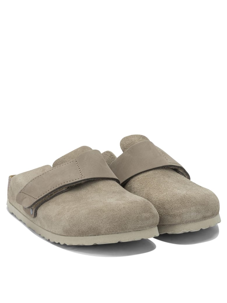 taupe leather sandals by Selfnex