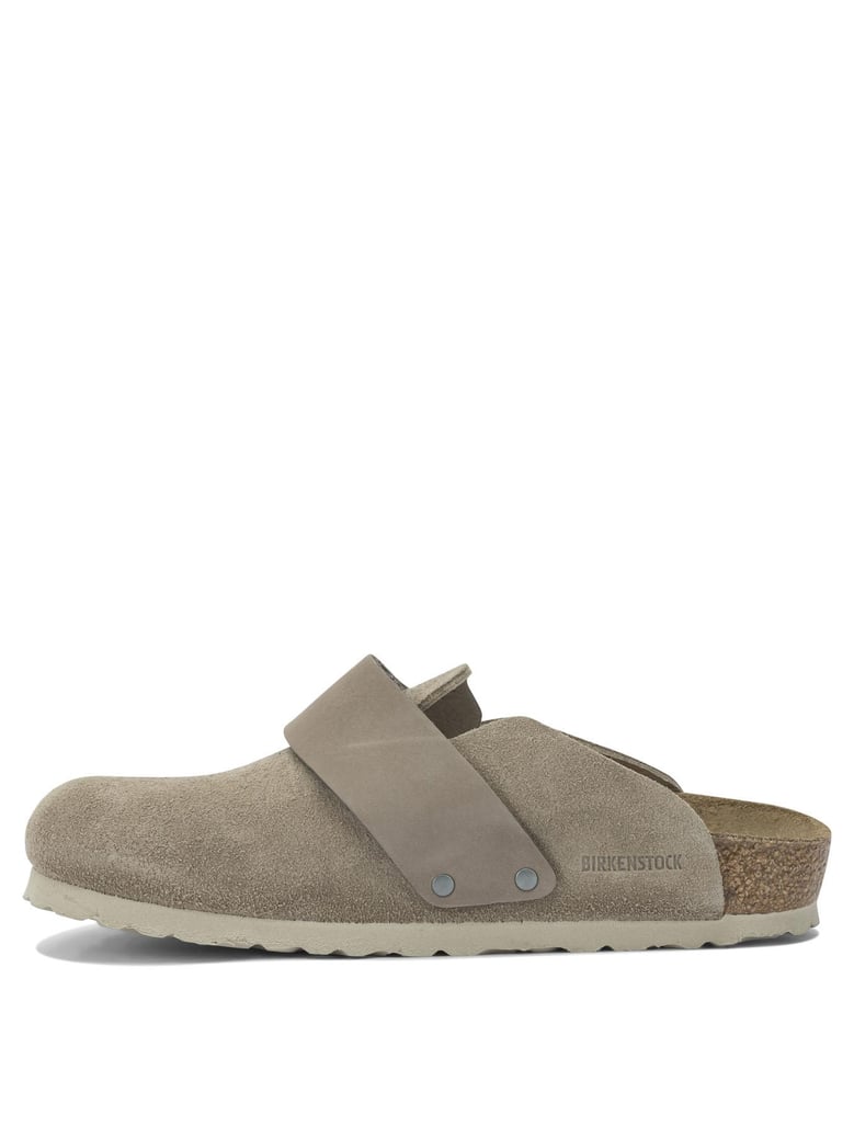taupe leather sandals by Selfnex