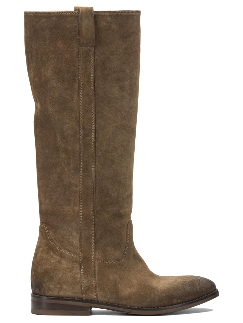 caramel wash leather boots by Selfnex