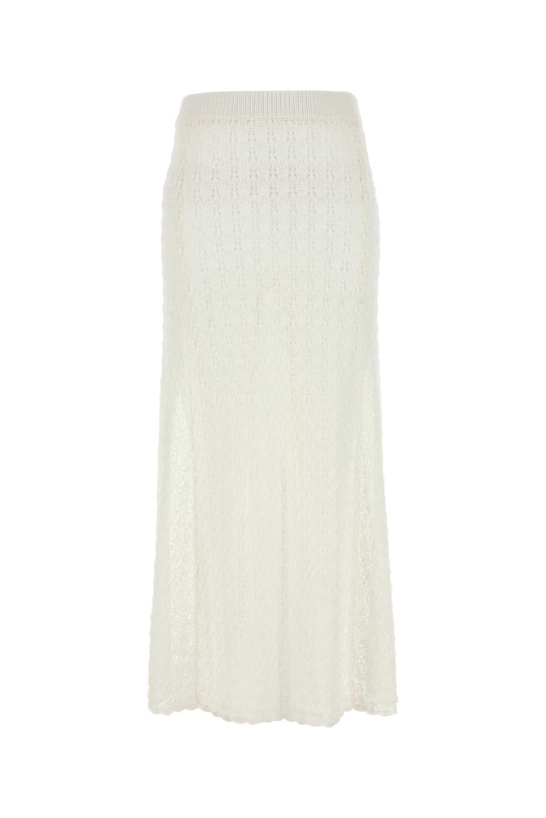 white crochet skirt by Selfnex