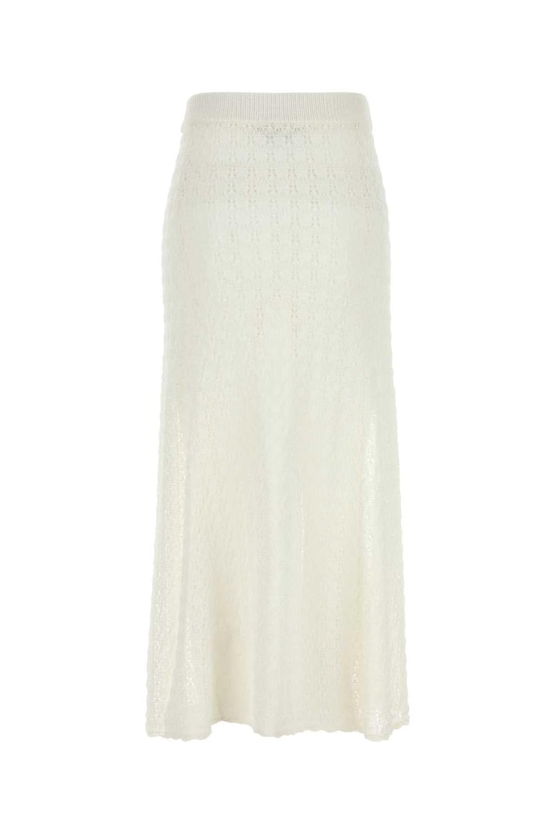 white crochet skirt by Selfnex