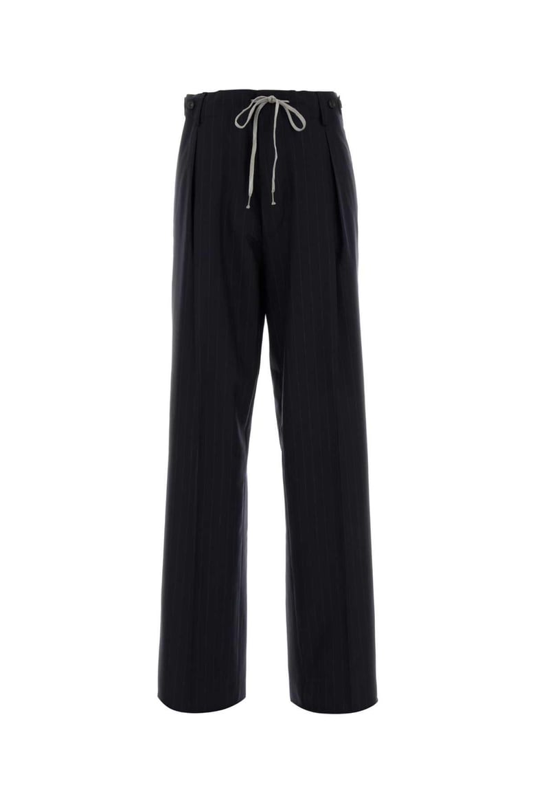 embroidered wool palazzo pant by Selfnex