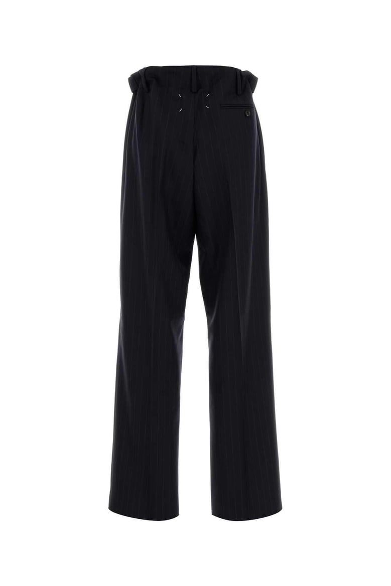 embroidered wool palazzo pant by Selfnex