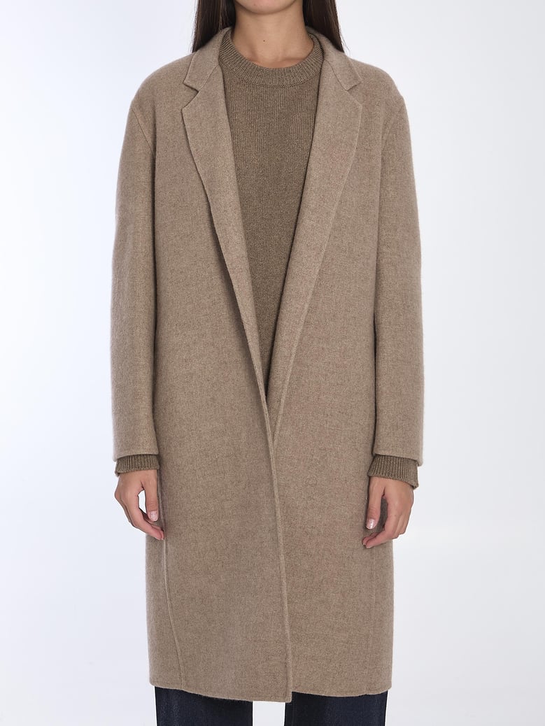 cappuccino cashmere blend fedra coat by Selfnex