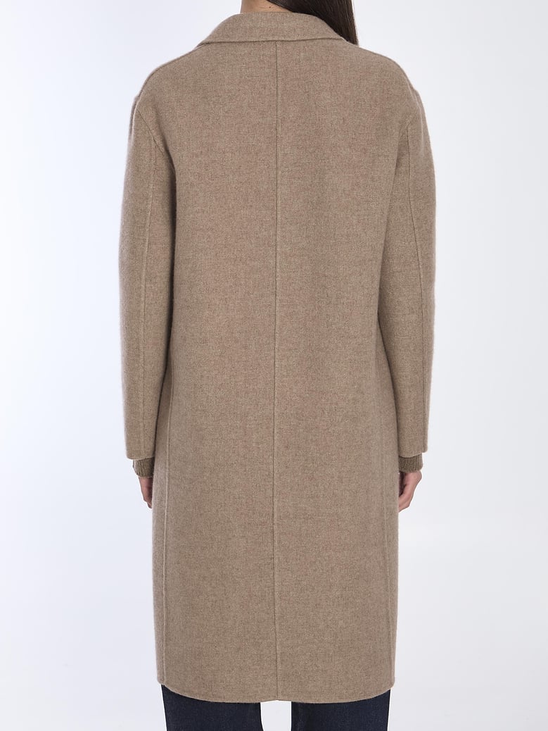 cappuccino cashmere blend fedra coat by Selfnex