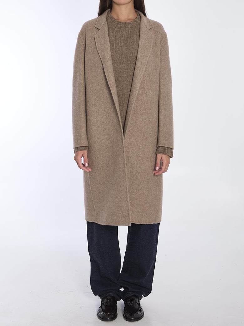 cappuccino cashmere blend fedra coat by Selfnex