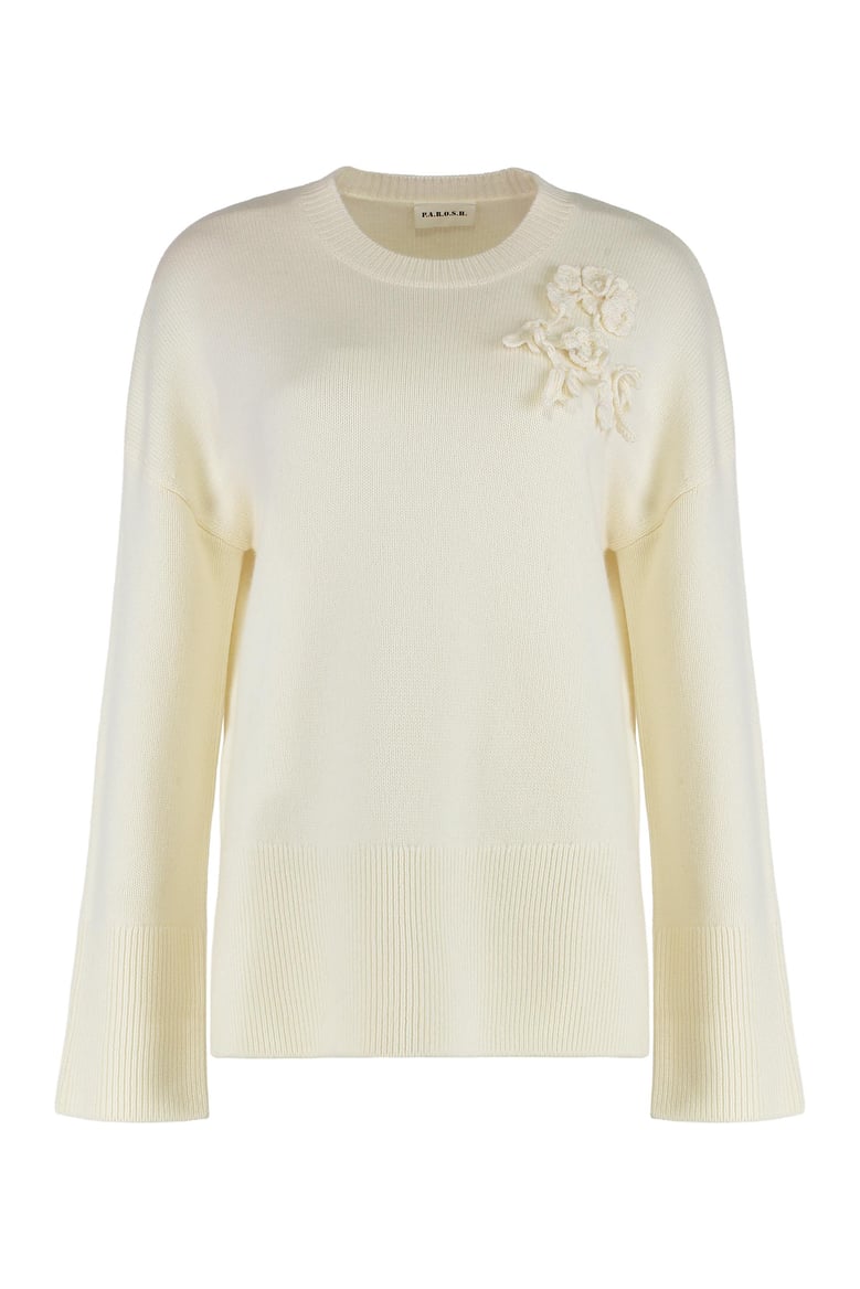 sweater with a round neck in wool and cashmere by Selfnex