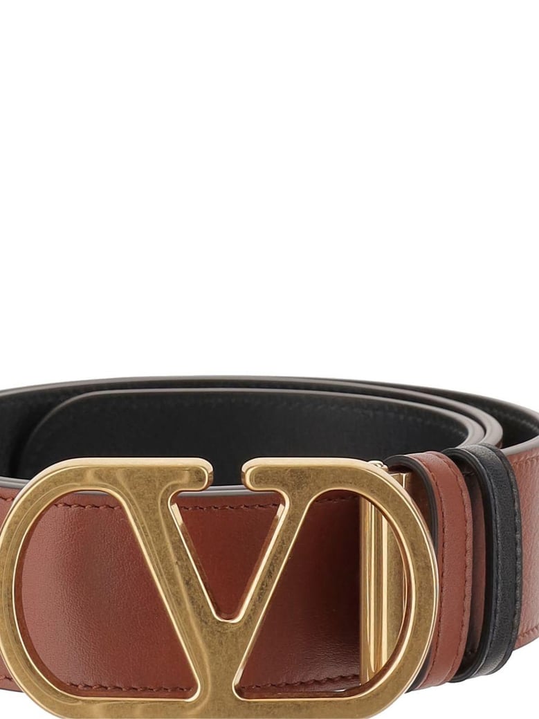 reversible belt vlogo signature in leather by Selfnex