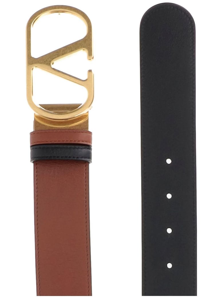 reversible belt vlogo signature in leather by Selfnex