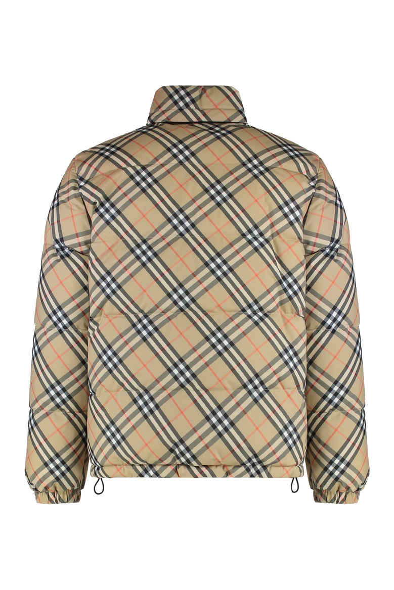 reversible snowdon check down jacket by Selfnex