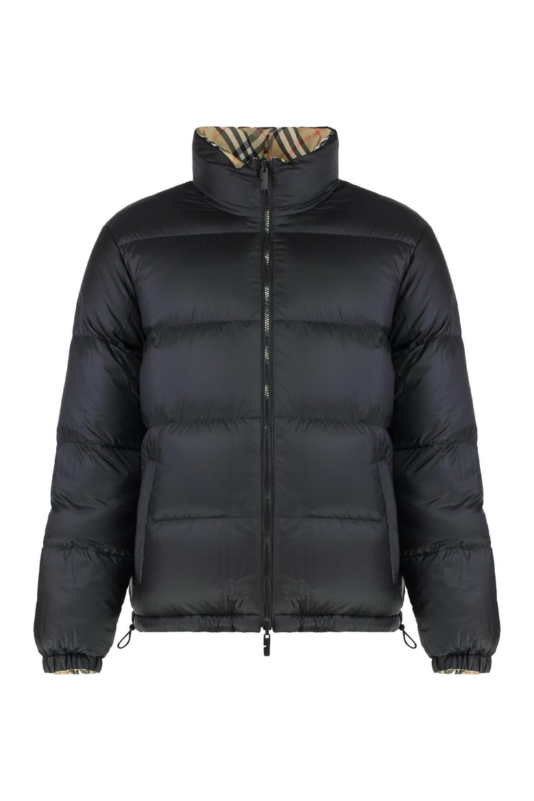 reversible snowdon check down jacket by Selfnex
