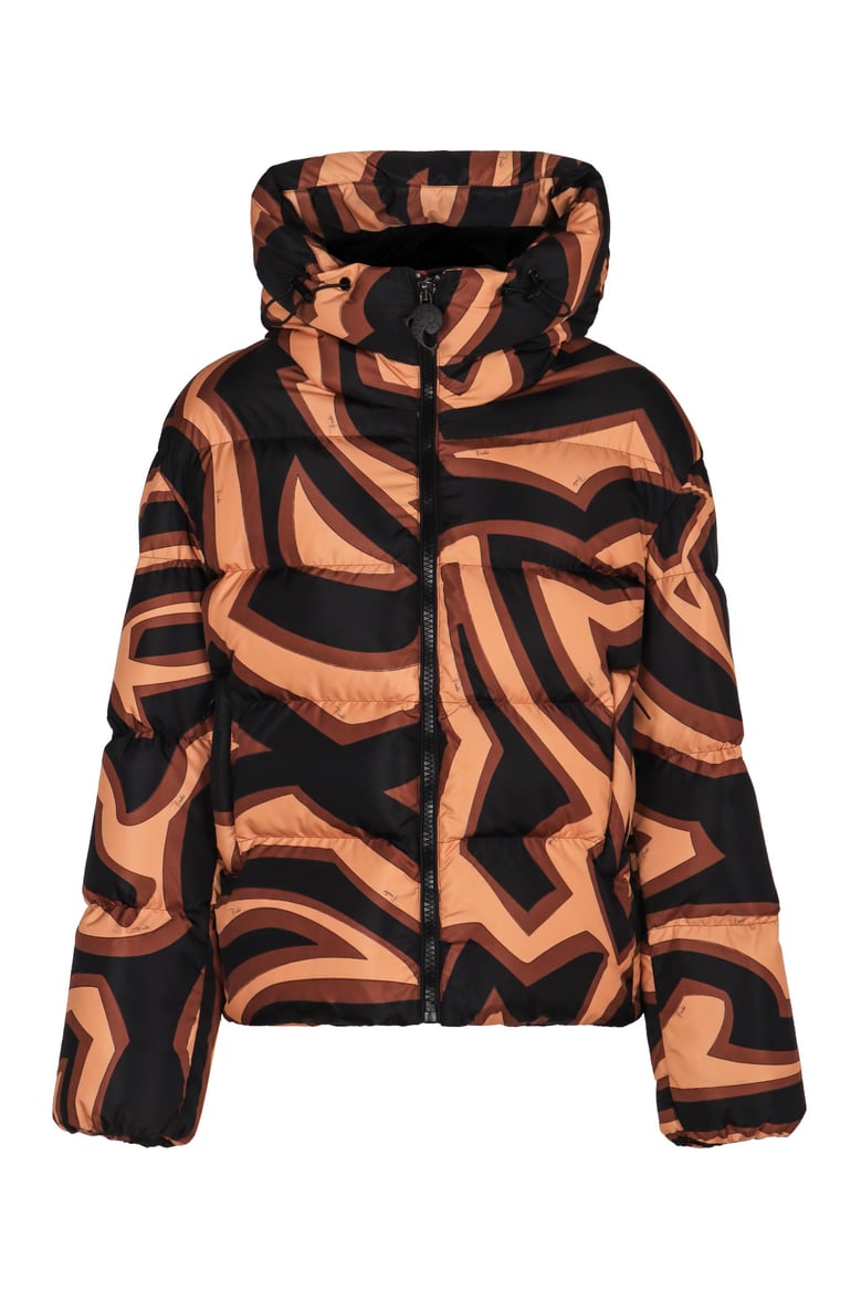 printed nylon down jacket by Selfnex