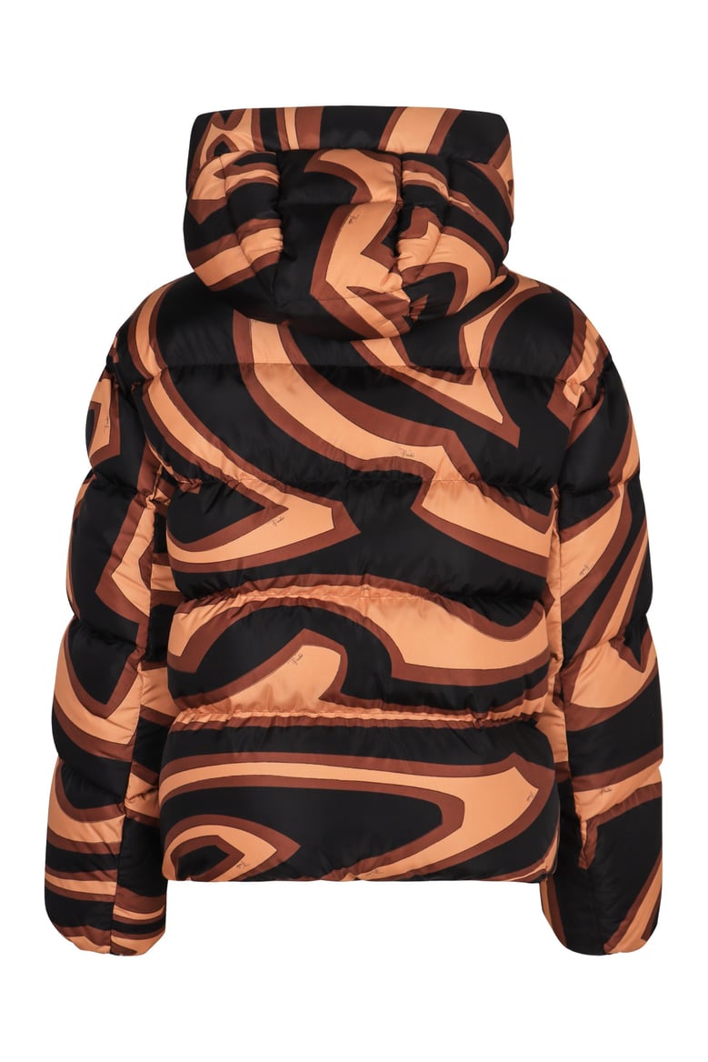 printed nylon down jacket by Selfnex