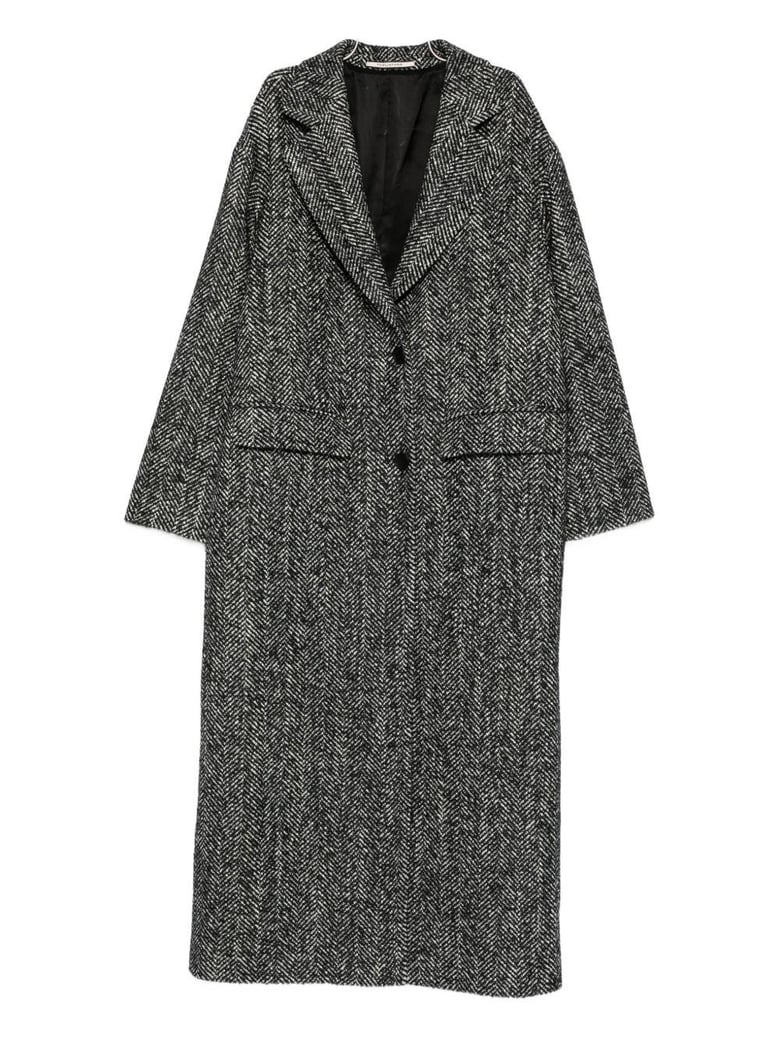 wool blend single-breasted coat by Selfnex