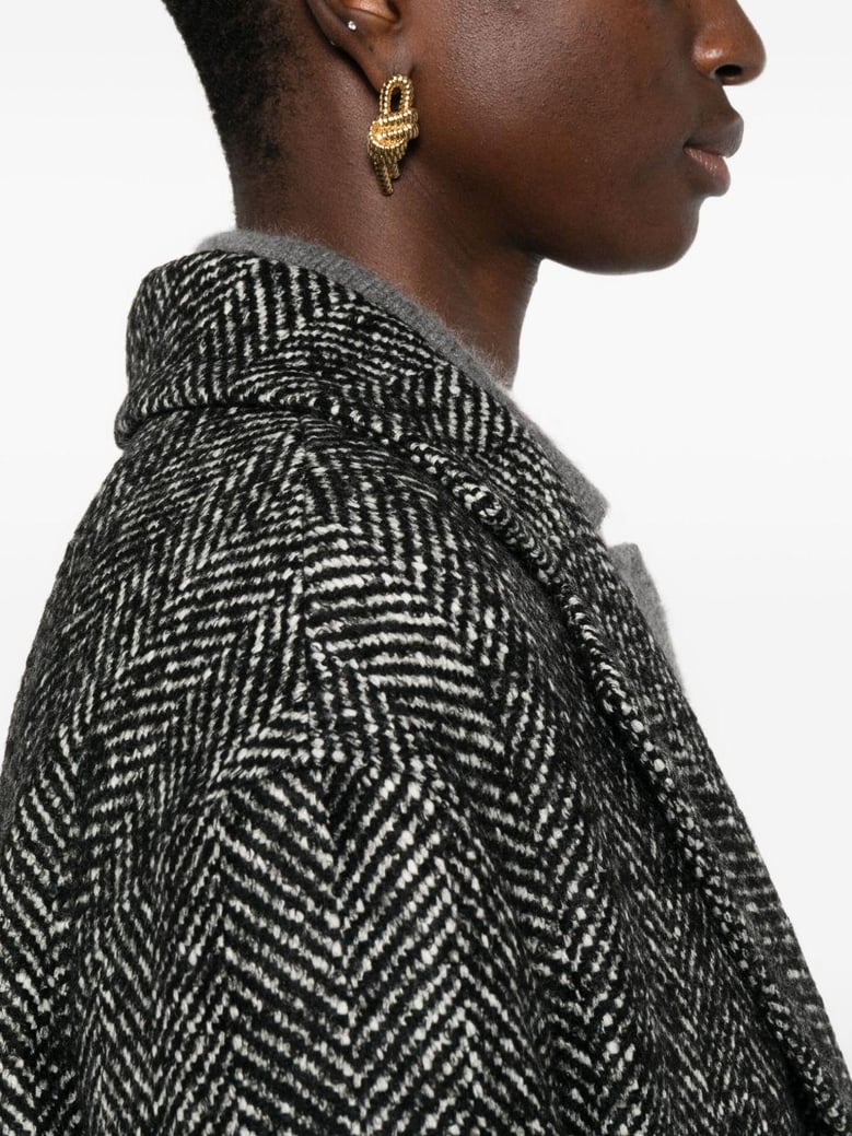 wool blend single-breasted coat by Selfnex