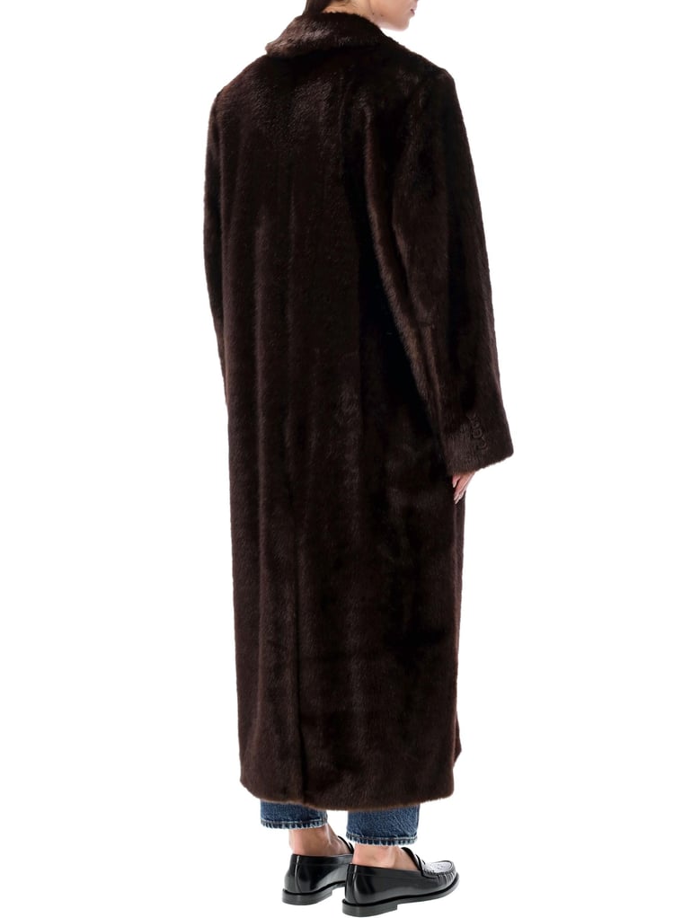 harper faux fur long coat by Selfnex