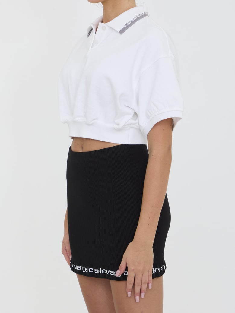 cropped cotton polo shirt by Selfnex