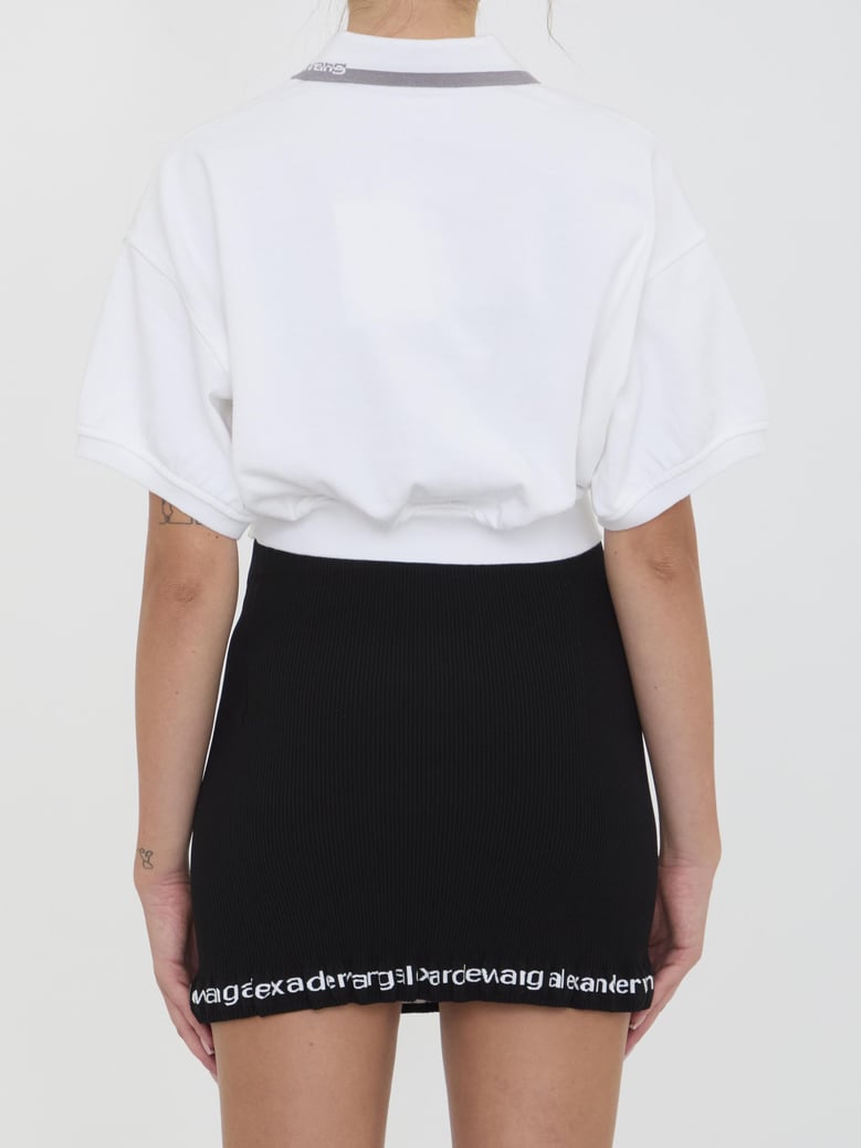 cropped cotton polo shirt by Selfnex