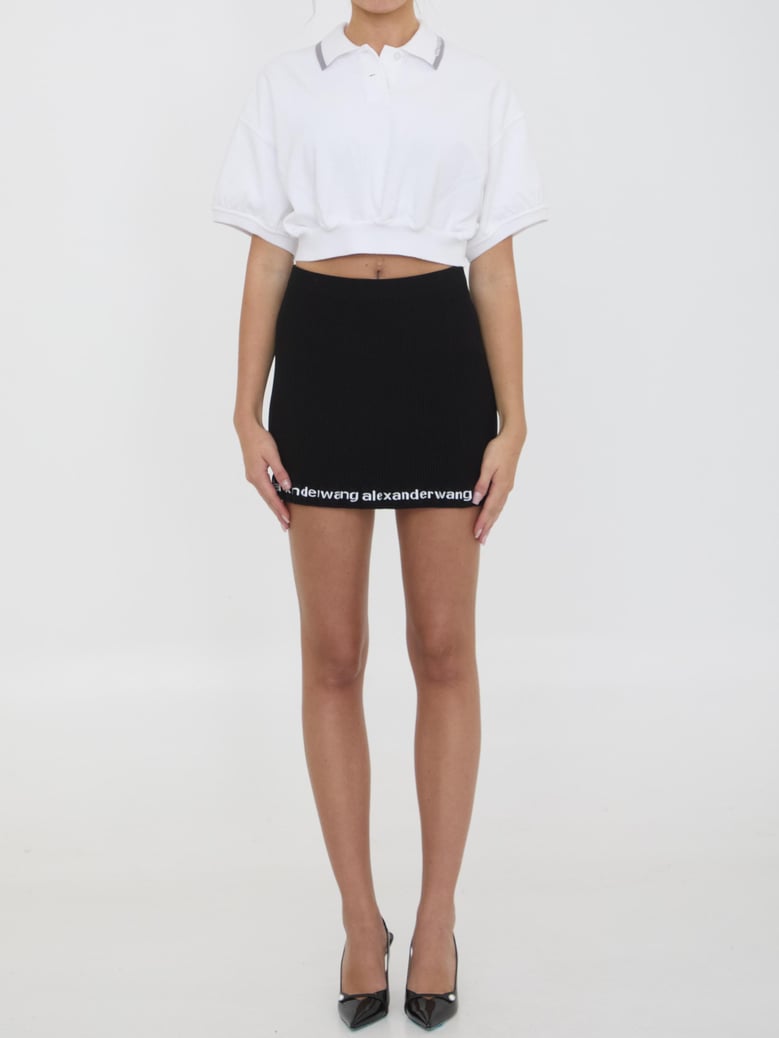 cropped cotton polo shirt by Selfnex