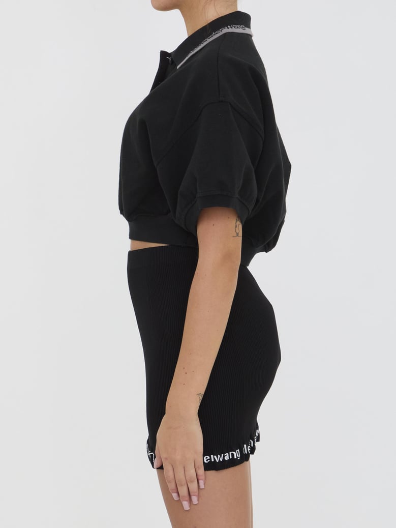 cropped cotton polo shirt by Selfnex
