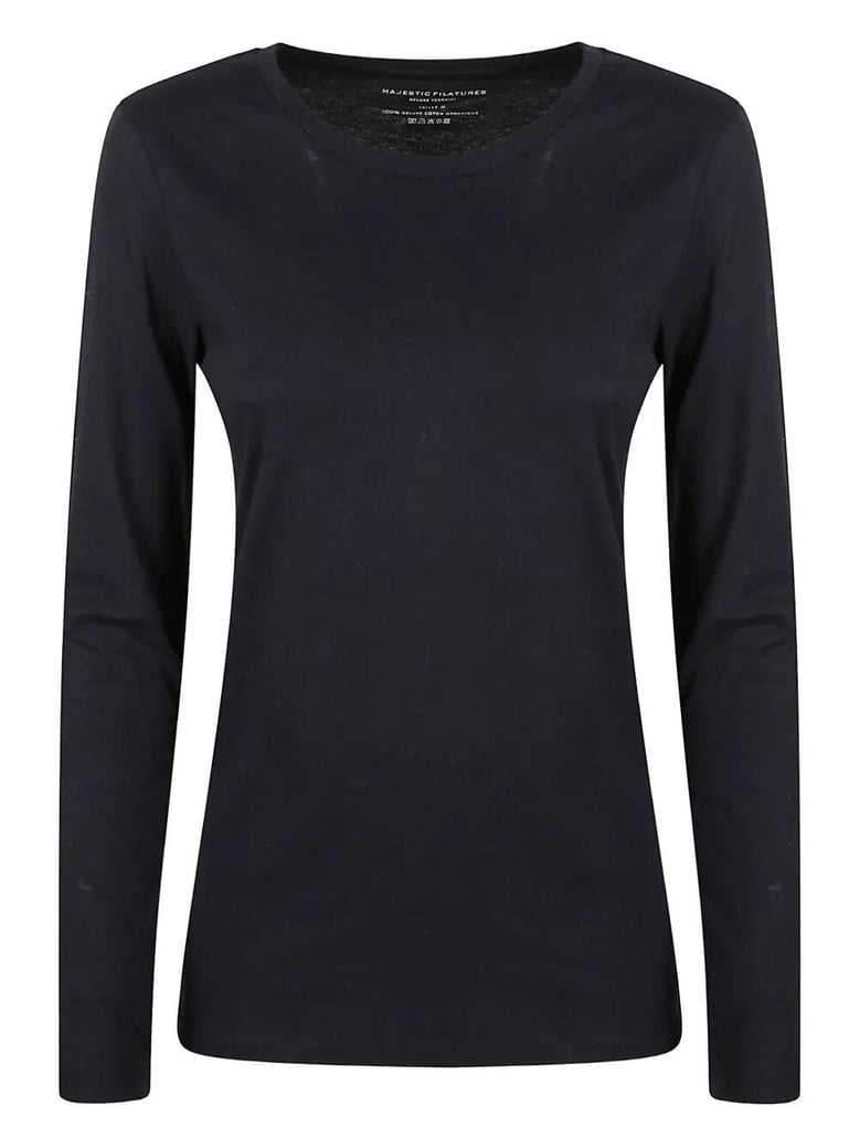 round neck long sleeve sweater by Selfnex